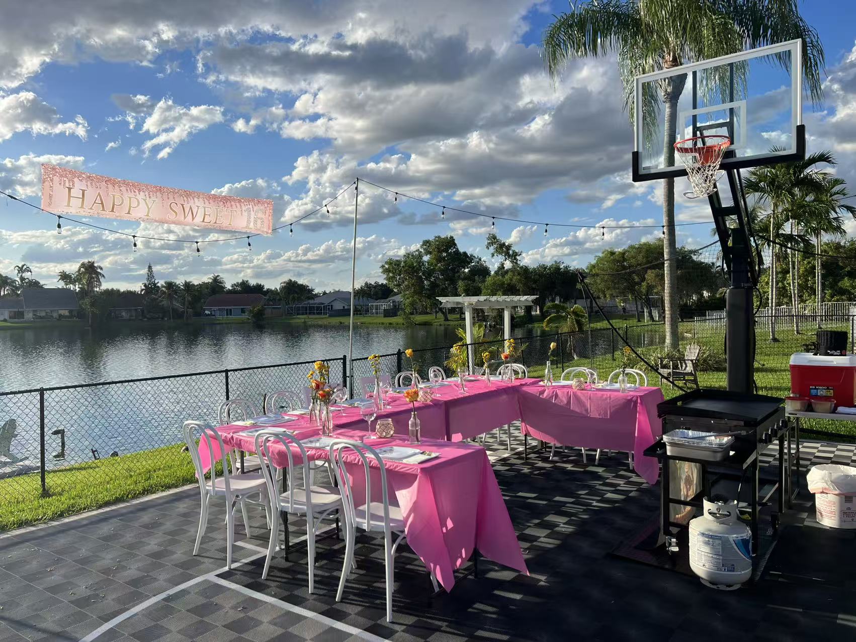 Outdoor hibachi catering in Coral Gables