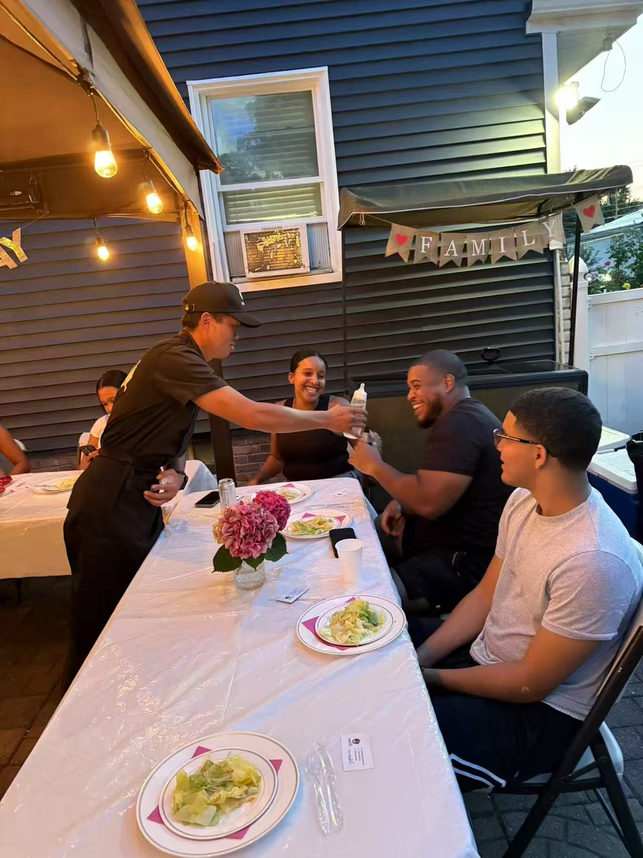 Birthday hibachi celebration