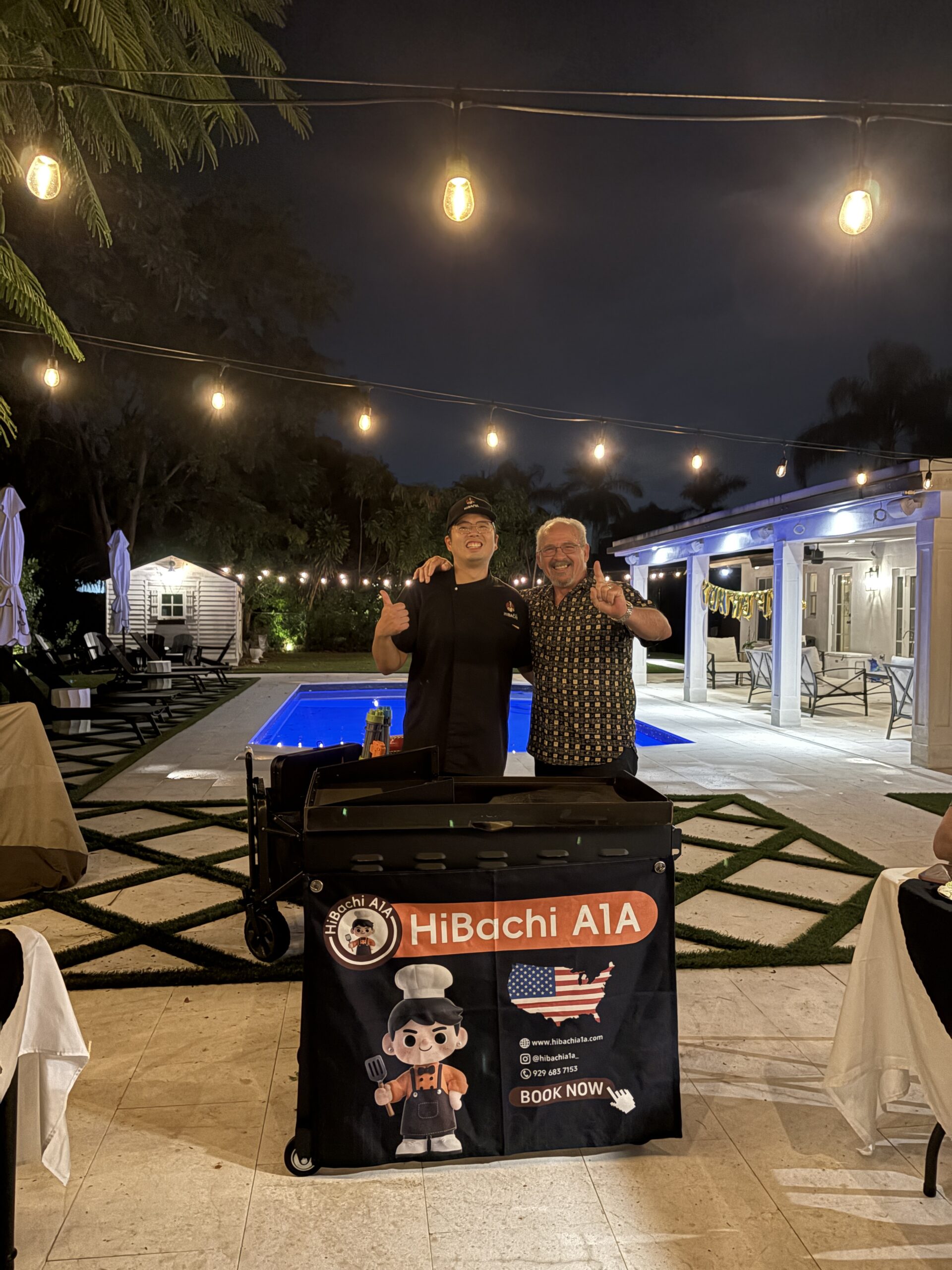 Hibachi party atmosphere